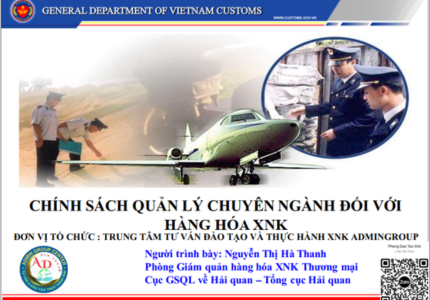 KHÓA HỌC KIỂM TRA CHUYÊN NGÀNH VÀ GIẤY PHÉP TRONG XUẤT NHẬP KHẨU